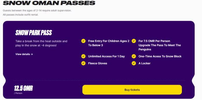 Snow Oman Ticket Prices - Amazing Oman
